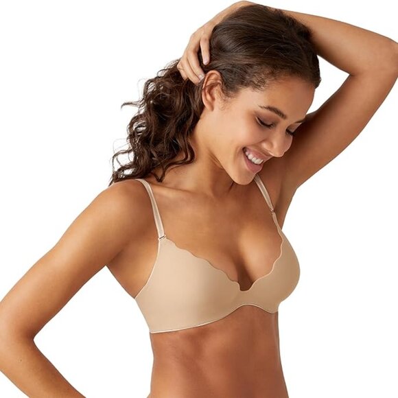 b.tempt'd Women's b.wow'd Convertible Push Up Bra Tan 30D - Picture 2 of 4